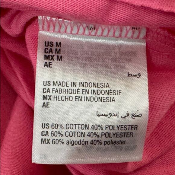 Jenni Intimates Pajama Top Womens Medium Pink ALWAYS LATE Lounge Sleep Basic - Picture 7 of 7